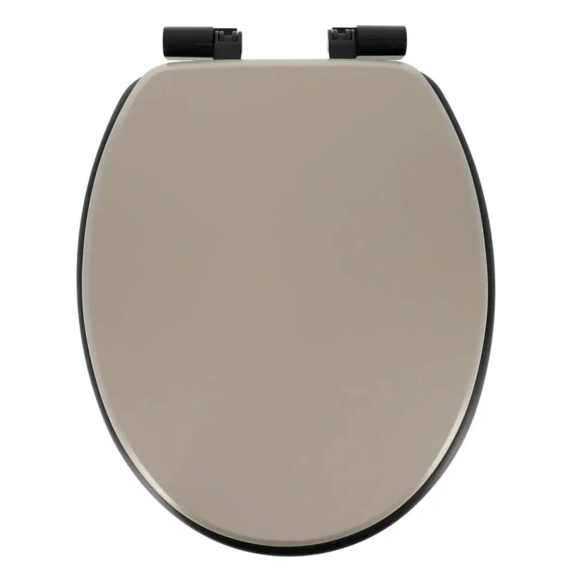 ABATTANT WC ASSISE NOIRE ATTACHES FICELLE NOIR