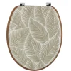 ABATTANT WC BOIS 18 POUCES ATTACHES ACIER ACACIA MIMETISME