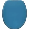 ABATTANT WC MDF 18 POUCES ATTACHES PLASTIQUES BLEU CANARD