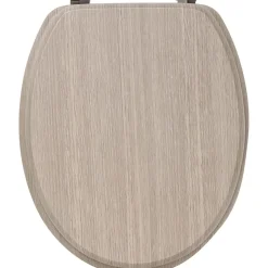 ABATTANT WC 18POUCES ATTACHES ACIER INOXYDABLE CHENE CLAIR