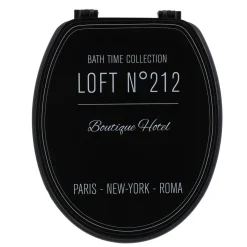 ABATTANT WC 18 POUCES DESIGN IMPRIME NEO RETRO NOIR