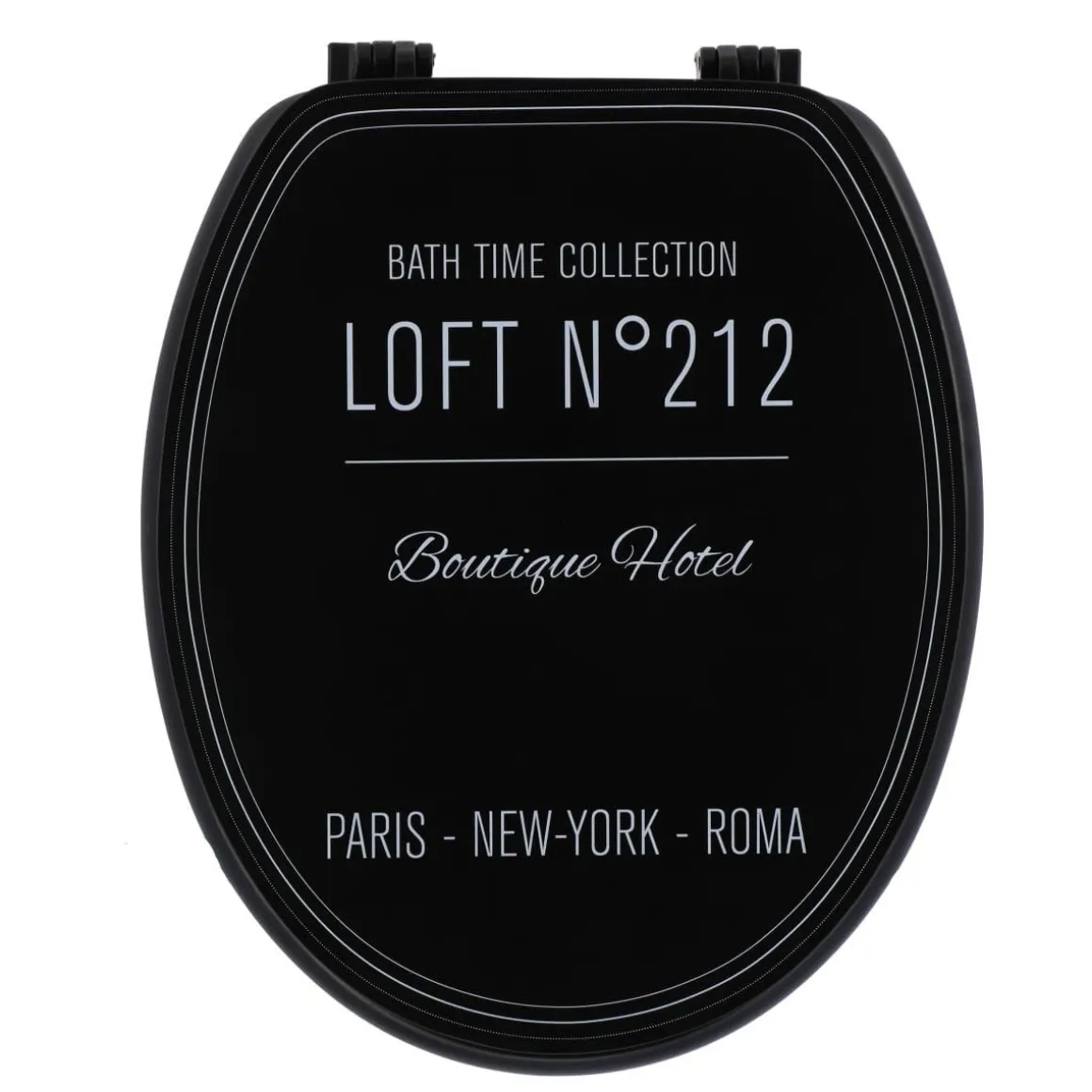 ABATTANT WC 18 POUCES DESIGN IMPRIME NEO RETRO NOIR