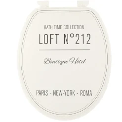 ABATTANT WC 18 POUCES DESIGN IMPRIME NEO RETRO BLANC