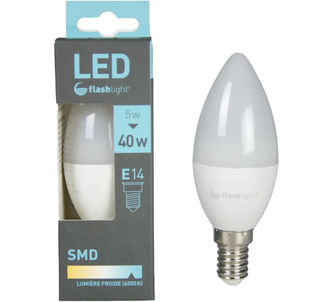 AMPOULE LED BLANC FROID BOUGIE E14 5W