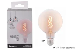 AMPOULE LED FLEX G125 AMBREE E27 4W