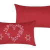 ARLY COUSSIN 30X50CM ROUGE LAINE