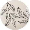 ASSIETTE A DESSERT FLEUR GRES DECOREE FORME COUPE 19CM