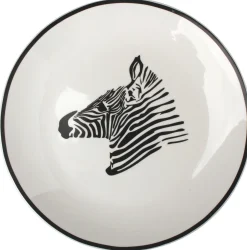 ASSIETTE A DESSERT PORCELAINE ZEBRE 19CM