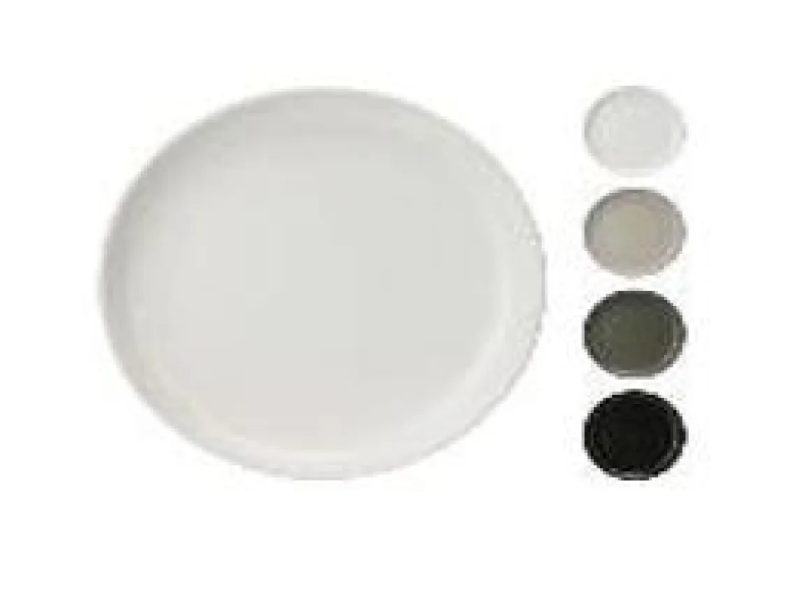 ASSIETTE BLANC NOIR VERT OU GRIS 27CM