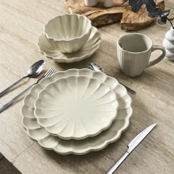 ASSIETTE CREUSE CALISTA ECRU D20CM