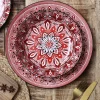 ASSIETTE CREUSE JAIPUR ROUGE D.20CM
