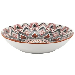 ASSIETTE CREUSE MANDALA ORANGE D.20CM
