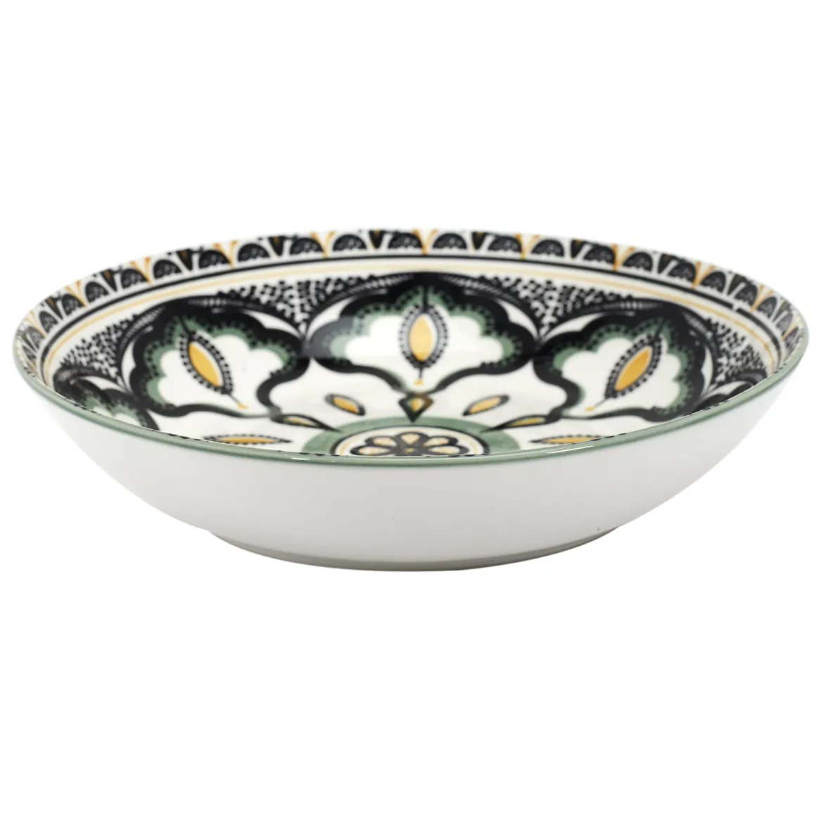 ASSIETTE CREUSE MANDLA VERT D.20CM