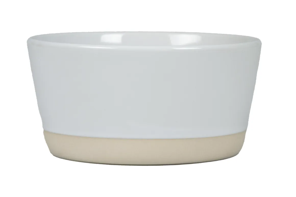 ASSIETTE CREUSE NATURAL 14CM BLANC GRES