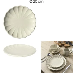 ASSIETTE DESSERT CALISTA ECRU D20CM