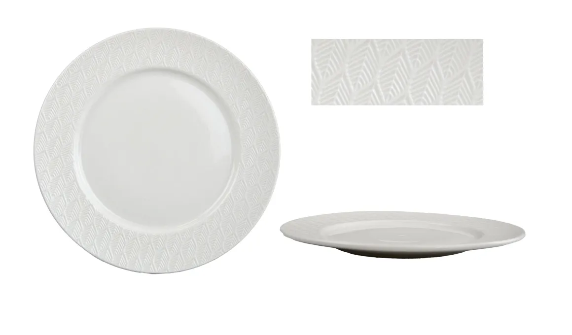 ASSIETTE DESSERT LEAF PORCELAINE 20.5CM
