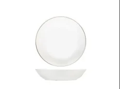 ASSIETTE DESSERT PORCELAINE LISERE OR D.19CM