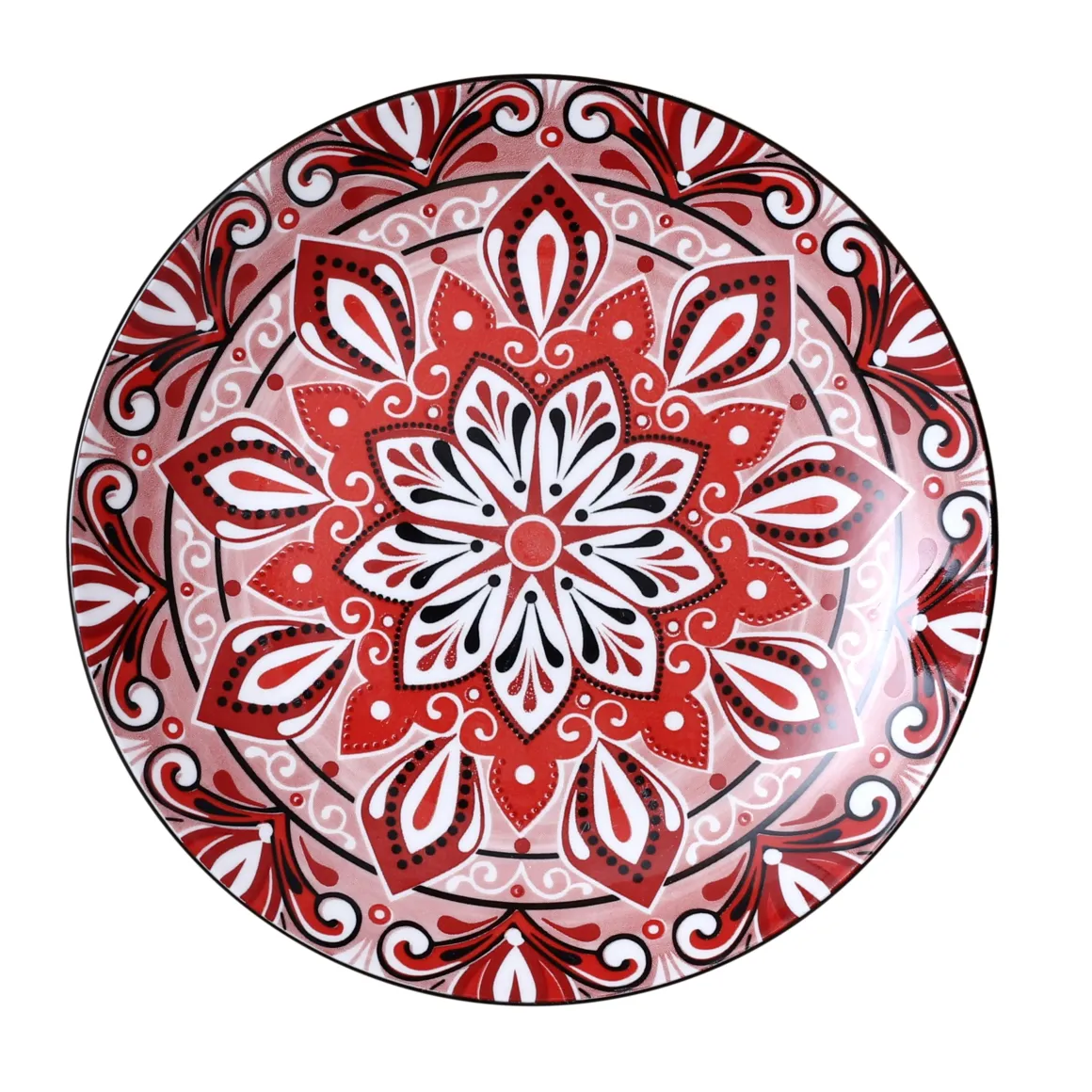ASSIETTE JAIPUR ROUGE D.19CM