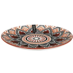 ASSIETTE MANDALA ORANGE D.19CM