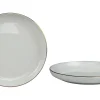 ASSIETTE PLATE BORD DORE PORCELAINE 25.7CM