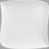 ASSIETTE PLATE CARRE VAGUE BLANC