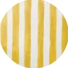 ASSIETTE PLATE GRES DECOREE FORME COUPE JAUNE 26CM
