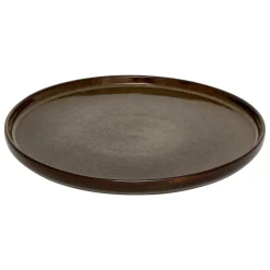 ASSIETTE PLATE TERRE INCONNUE MARRON 27CM