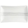 ASSIETTE RECTANGLE LIGNES 30.5X18.5CM