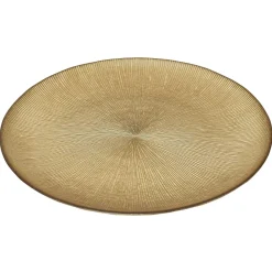 ASSIETTE VERRE DOREE D.21CM