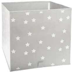 BAC RANGEMENT GRIS ETOILES