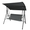 BALANCELLE SAMIEL GRIS SANS COUSSIN 2 PERSONNES 140CM