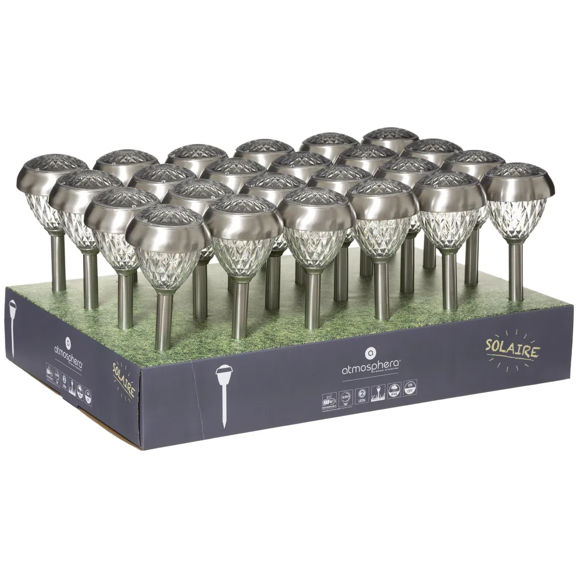 BALISE SOLAIRE INOX PLASTIQUE EGAN H.36CM
