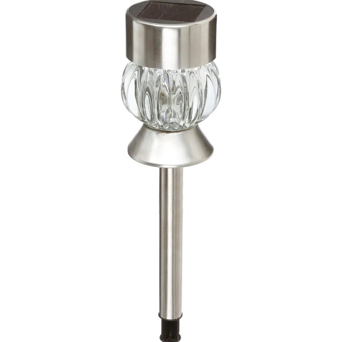 BALISE SOLAIRE INOX VERRE H.34CM