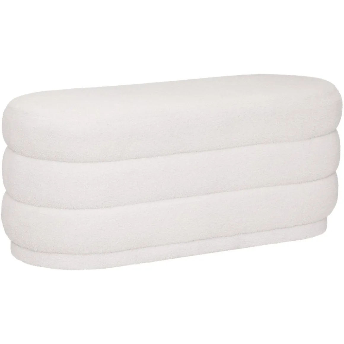 BANC BOUCLE SINAN BLANC 100X40CM