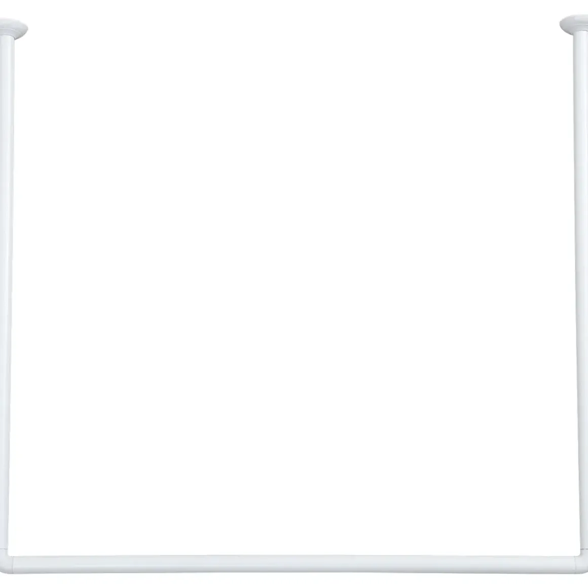 BARRE D ANGLE EN U 80X80X80CM ALUMINIUM BLANC