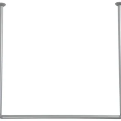 BARRE D ANGLE EN U 80X80X80CM ALUMINIUM CHROME