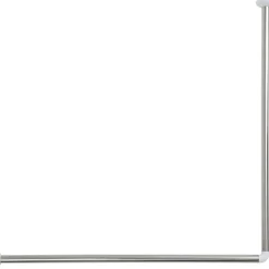 BARRE DE DOUCHE D ANGLE 80X80CM ACIER INOXYDABLE CHROME