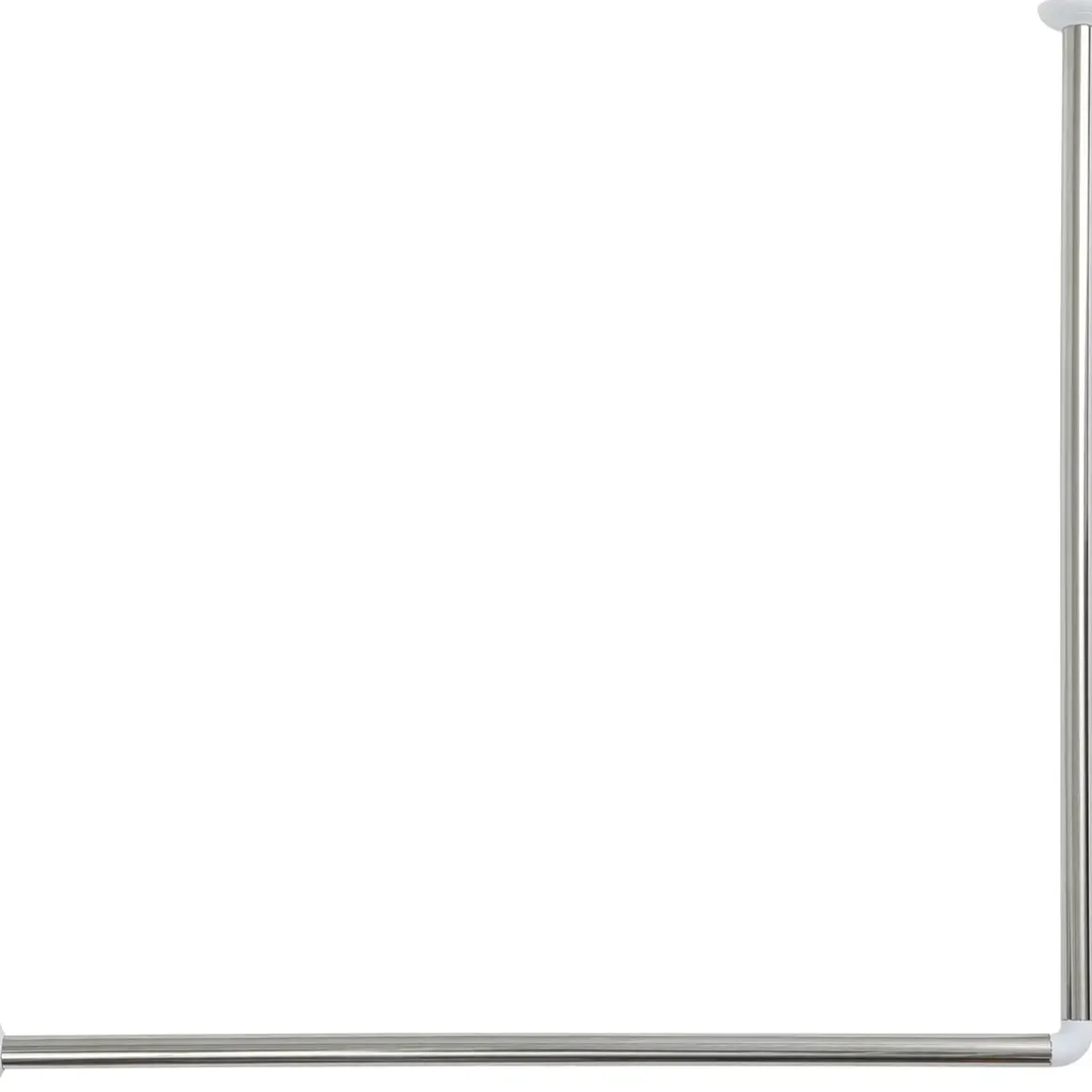 BARRE DE DOUCHE D ANGLE 80X80CM ACIER INOXYDABLE CHROME