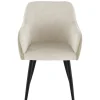 BETTY FAUTEUIL BEIGE BI MATIERE