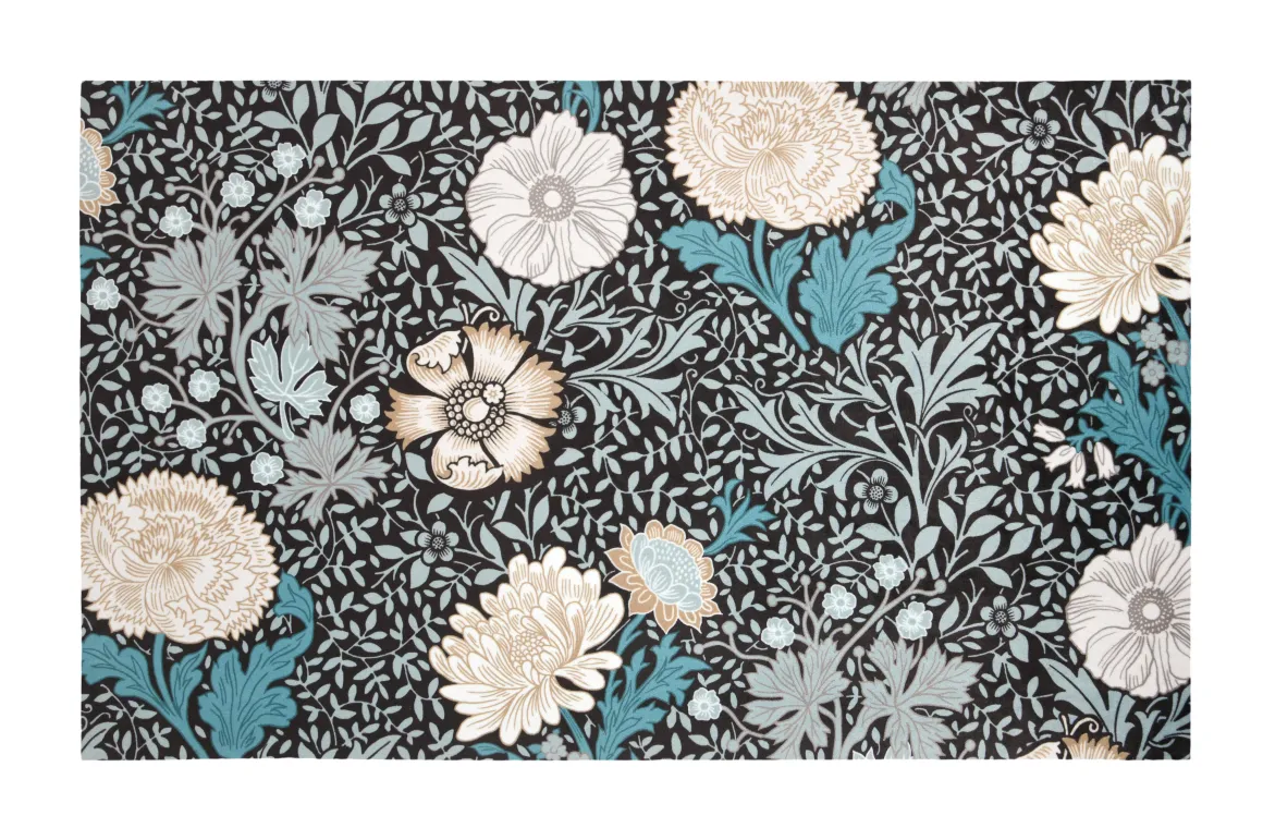 BLANCA TAPIS RUBBER 45X75CM PETROLE