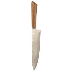 BLOC 5 COUTEAUX LAMES INOX ET MANCHE ACACIA