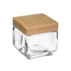 BOCAL CARRE VERRE ET PIN 0.85L