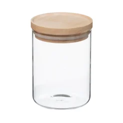 BOCAL VERRE ET BOIS HERMETIQUE 0.6L