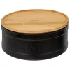 BOITE A BISCUITS NATUREO CERAMIQUE COUVERCLE BAMBOU NOIR
