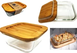 BOITE CARREE VERRE BAMBOU 530ML