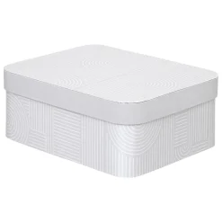 BOITE CARTON POLYBOX ARCHE BEIGE D.30.5X24X12.8CM