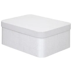 BOITE CARTON POLYBOX ARCHE BEIGE D.30.5X24X12.8CM