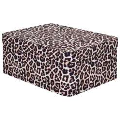 BOITE CARTON POLYBOX LEOPARD D.35X26X14.5CM