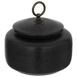 BOITE CERAMIQUE JIL NOIR D.14CM