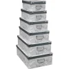BOITE COIN METAL DELICAT NOIR ET BLANC 48X33.5X16CM